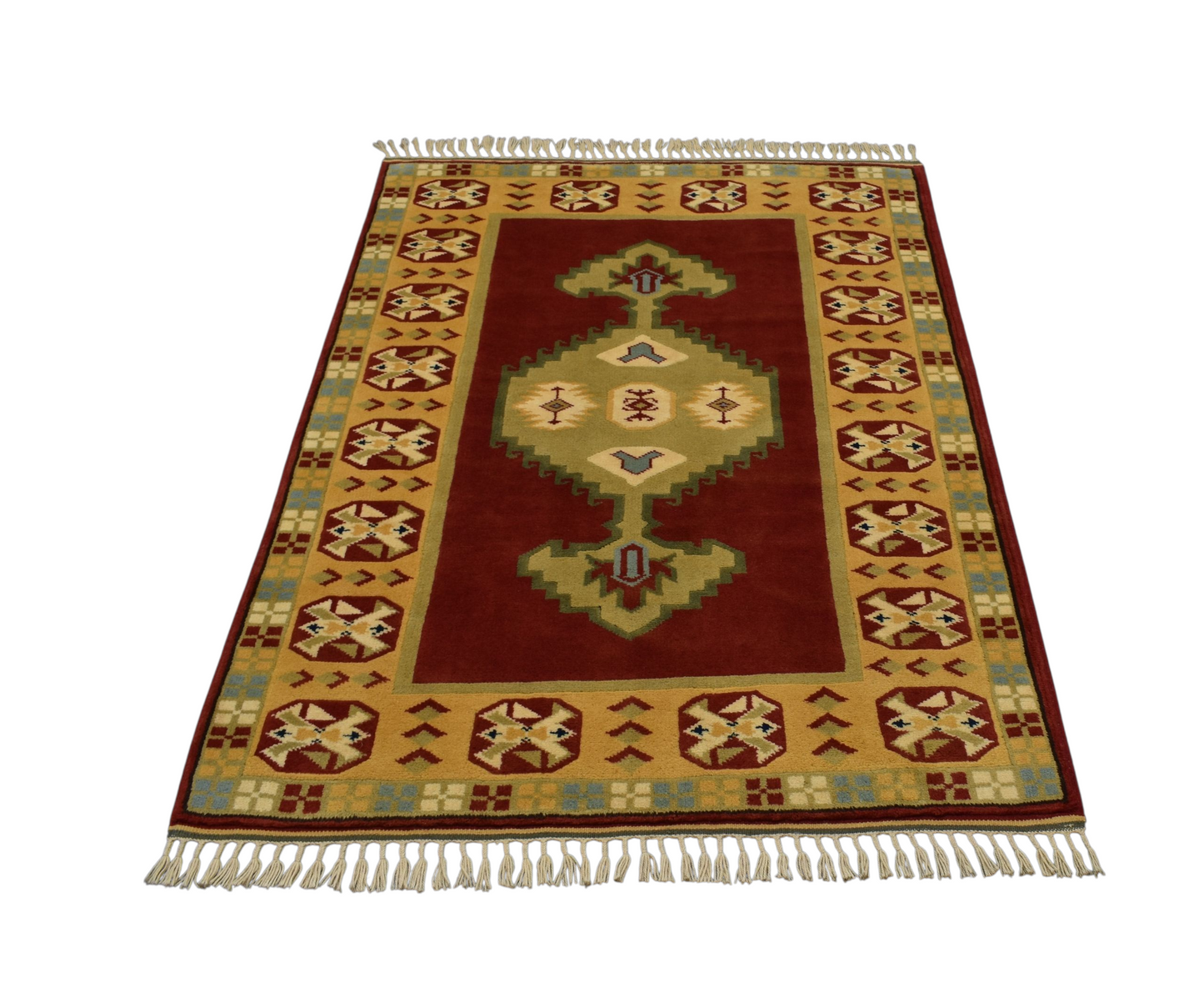 Kilim Antik El Dokuma 3m2 Bozalan Milas Yün Halı 0614 - Yeni - Çok Renkli