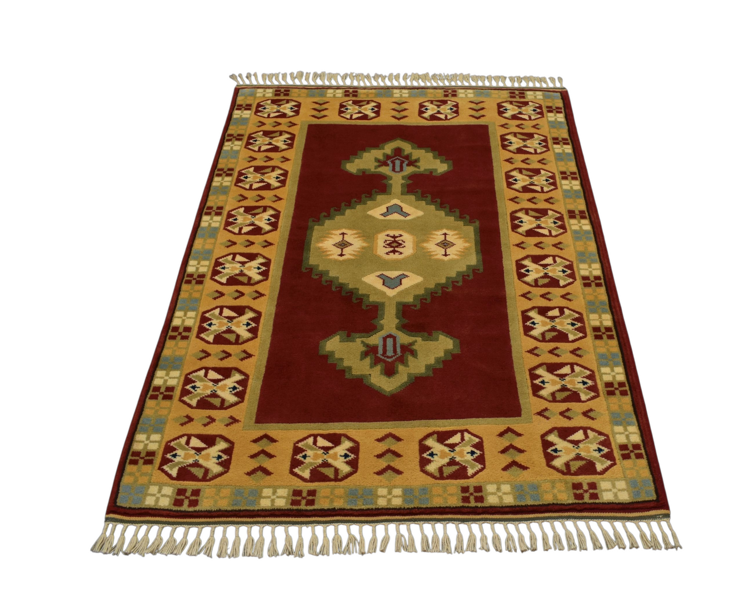 Kilim Antik El Dokuma 3m2 Bozalan Milas Yün Halı 0614 - Yeni - Çok Renkli