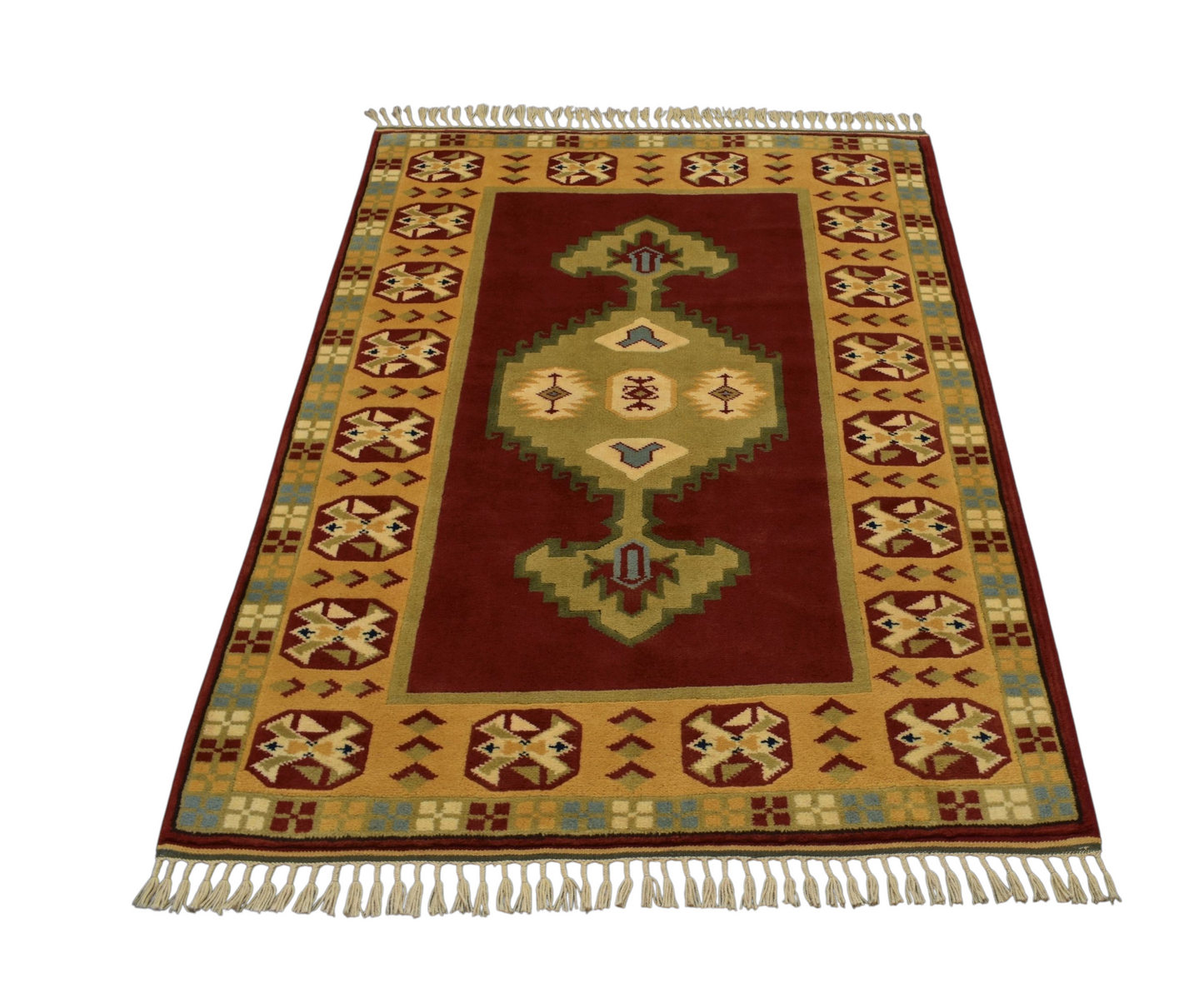 Kilim Antik El Dokuma 3m2 Bozalan Milas Yün Halı 0614 - Yeni - Çok Renkli