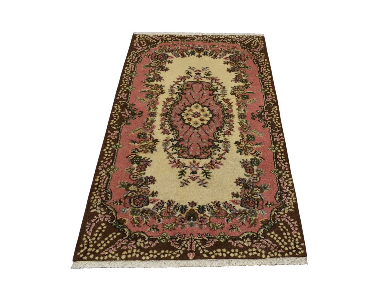 Kilim Antik El Dokuma Güllü Çiçekli Sümerbank Tescilli Yün Halı 0616 - Yeni - Çok Renkli