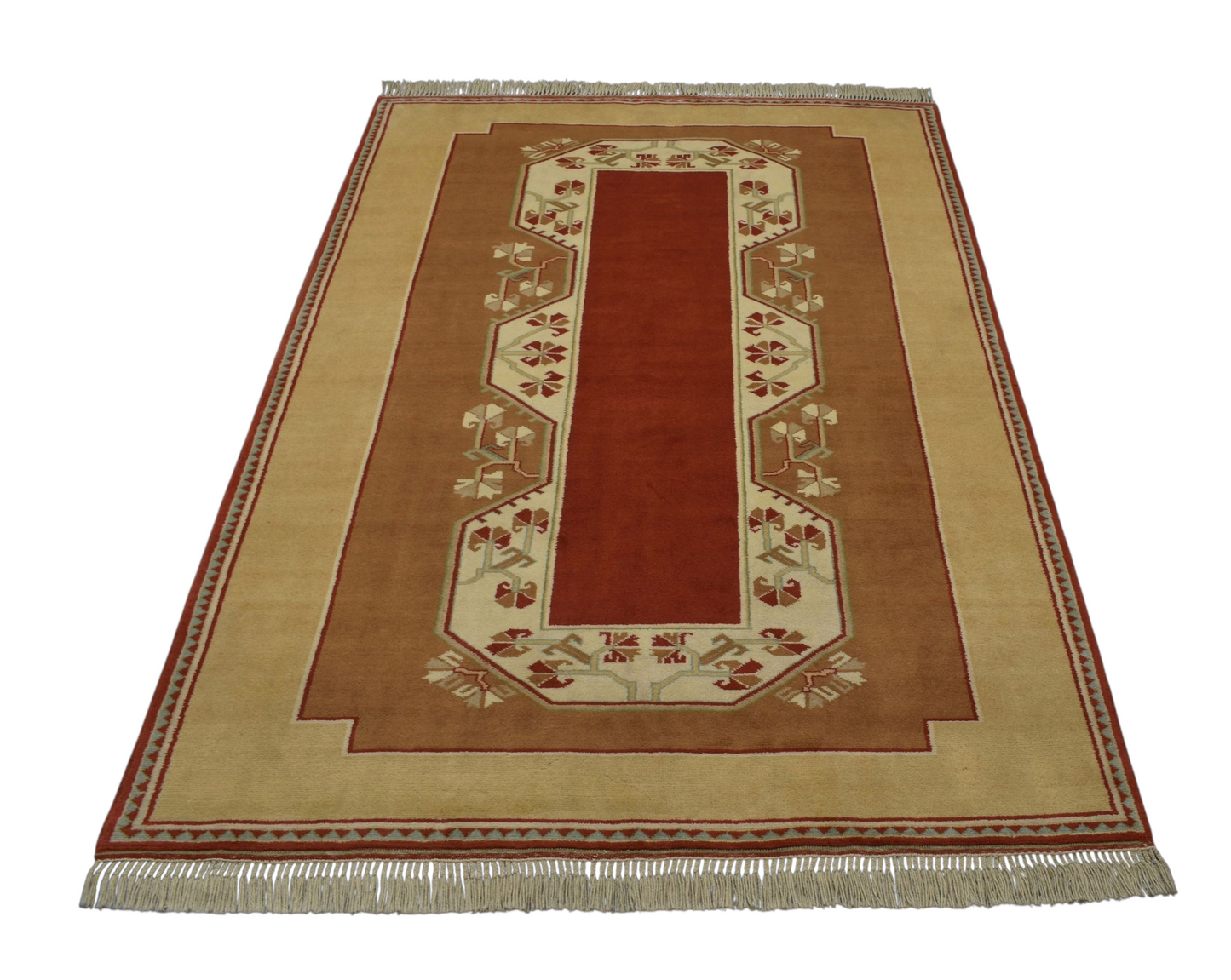 Kilim Antik El Dokuma 4m2 Çiçekli Bozalan Milas Yün Halı 0617 - Yeni - Çok Renkli