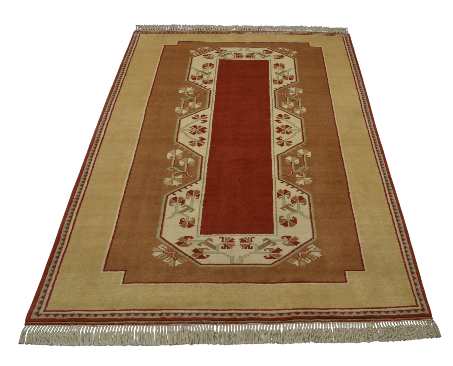 Kilim Antik El Dokuma 4m2 Çiçekli Bozalan Milas Yün Halı 0617 - Yeni - Çok Renkli