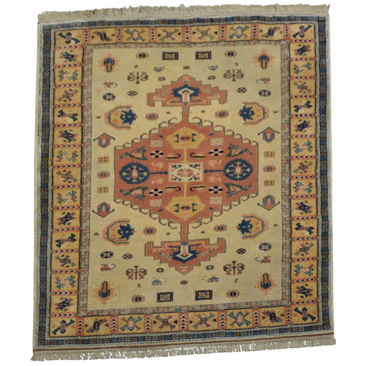 Kilim Antik El Dokuma Kirman Oygulu Balıkesir Antik Yörük Yün Halı 0619 - Yeni - Çok Renkli