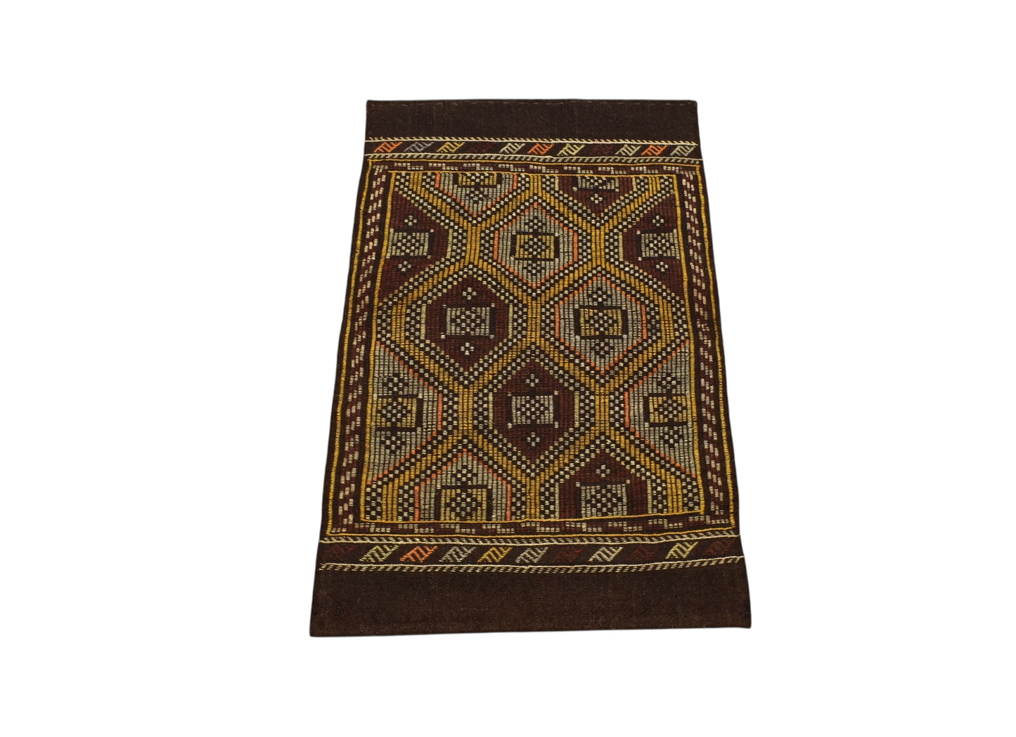 Kilim Antik El Dokuması Karapınar Yörük Yün Cecim Kilim 0622 - Yeni - Çok Renkli