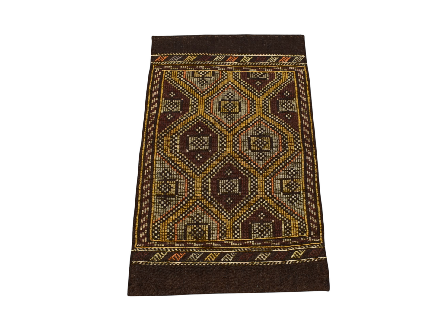Kilim Antik El Dokuması Karapınar Yörük Yün Cecim Kilim 0622 - Yeni - Çok Renkli