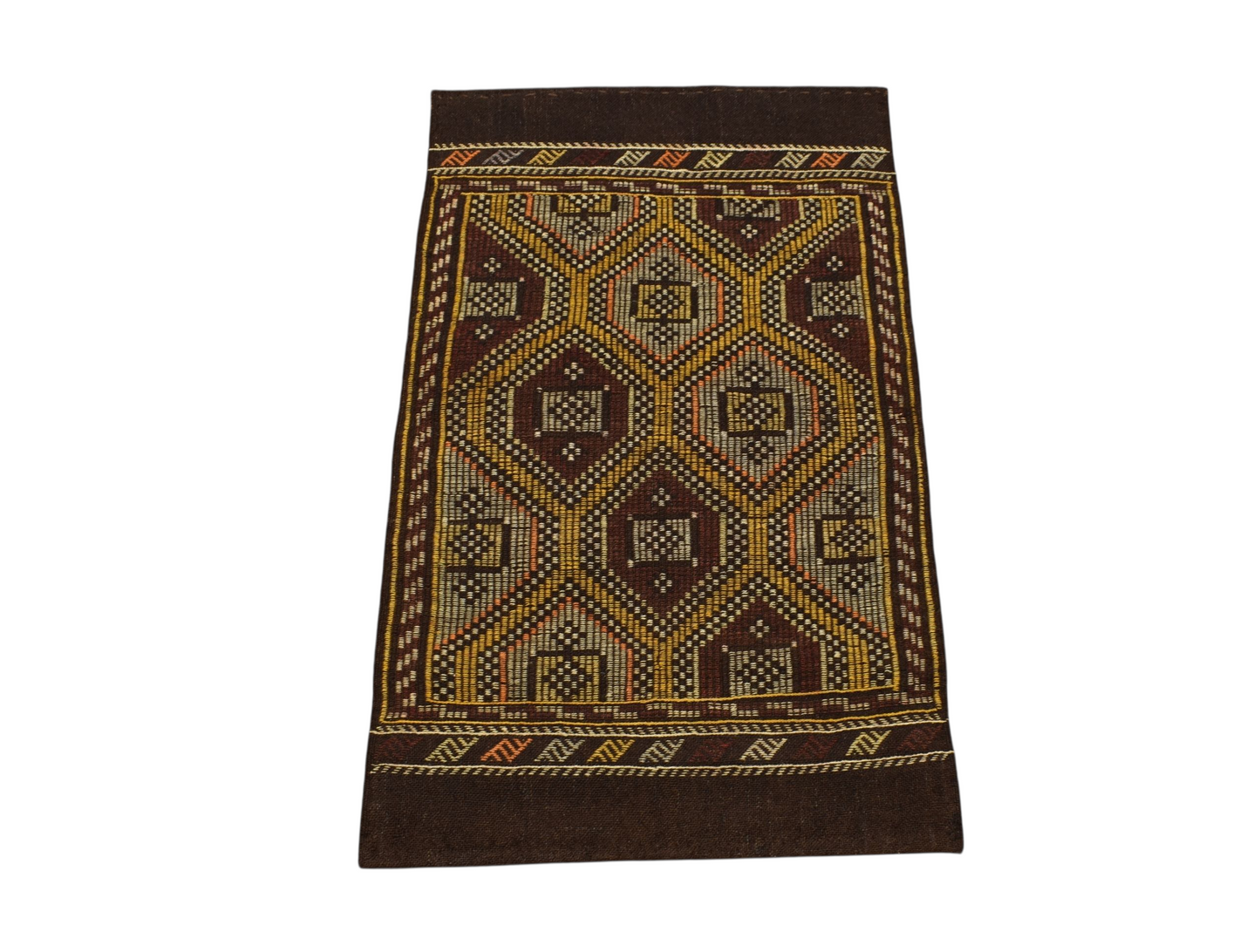 Kilim Antik El Dokuması Karapınar Yörük Yün Cecim Kilim 0622 - Yeni - Çok Renkli