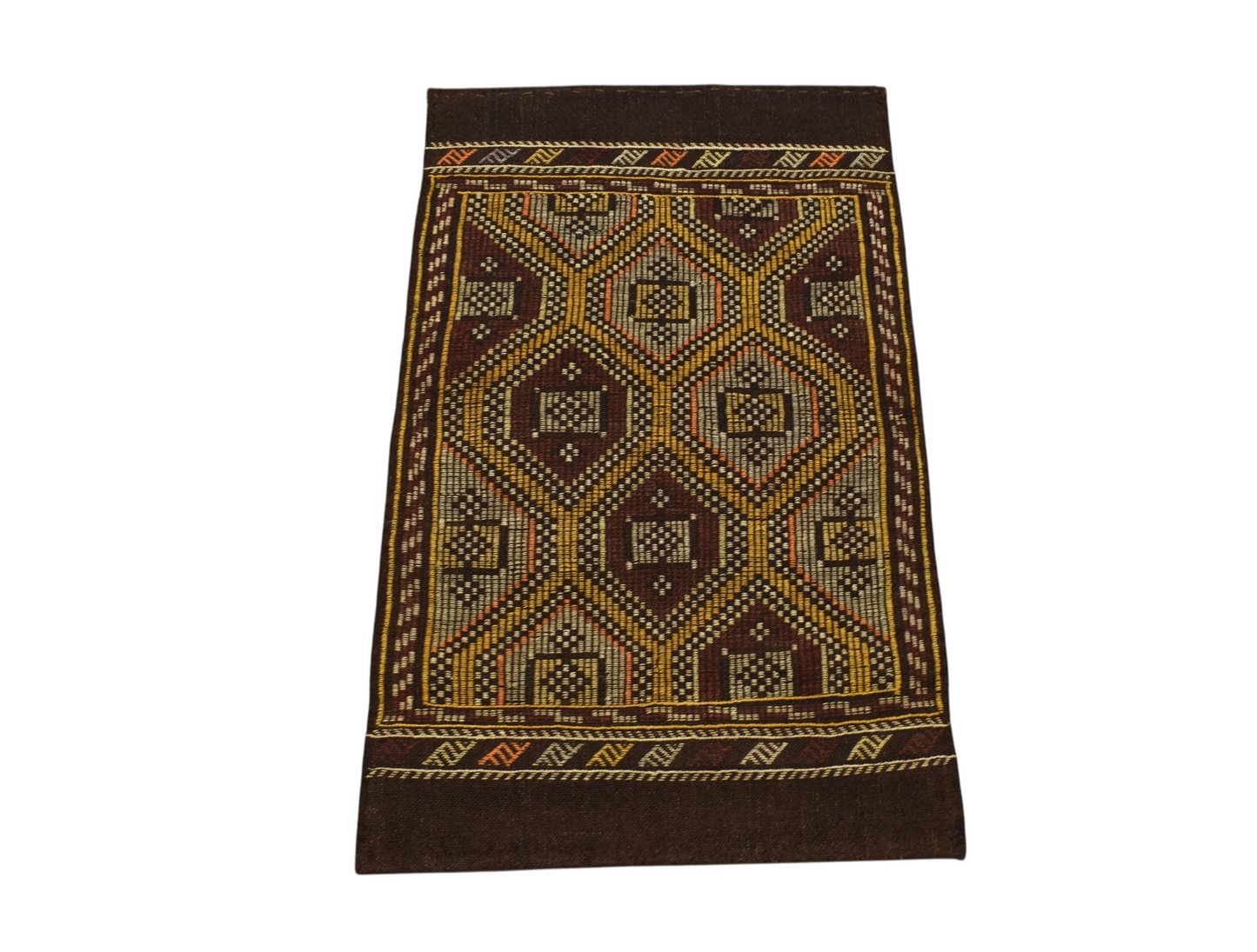 Kilim Antik El Dokuması Karapınar Yörük Yün Cecim Kilim 0622 - Yeni - Çok Renkli