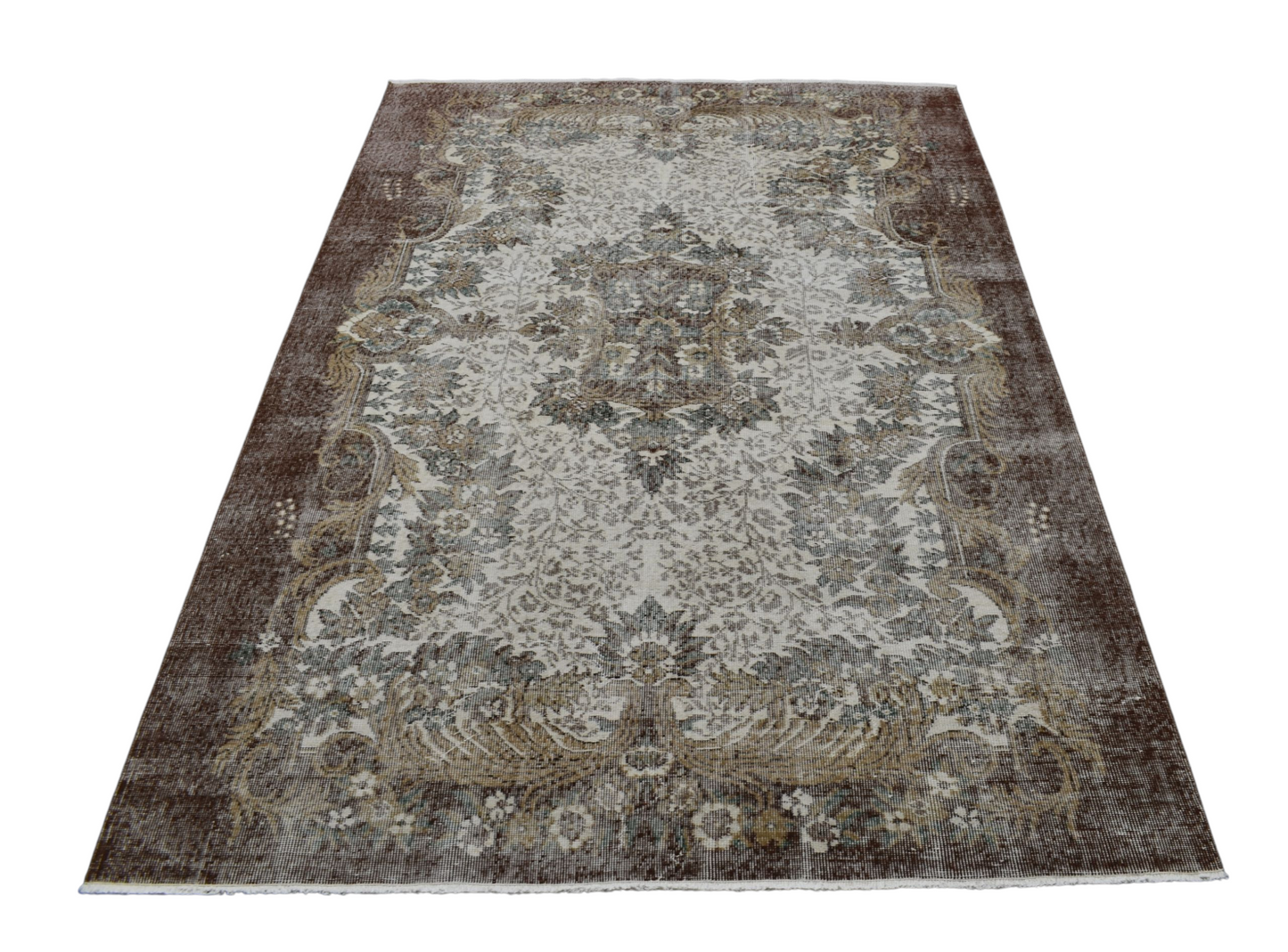 Kilim Antik El Dokuma Göbekli 5m2 Yün Halı 0626 - Vintage - Çok Renkli