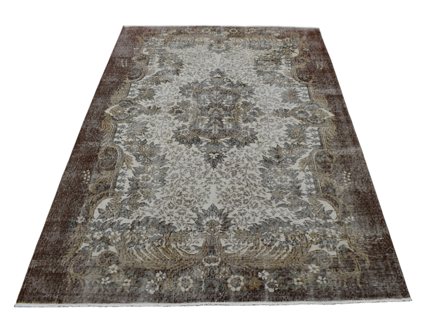 Kilim Antik El Dokuma Göbekli 5m2 Yün Halı 0626 - Vintage - Çok Renkli