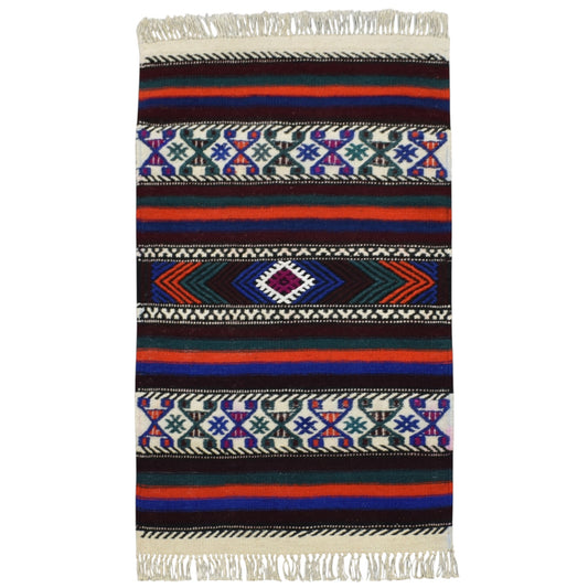 Kilim Antik El Dokuma Balıkesir Yörük Yün Kilim 0627 - Yeni - Çok Renkli