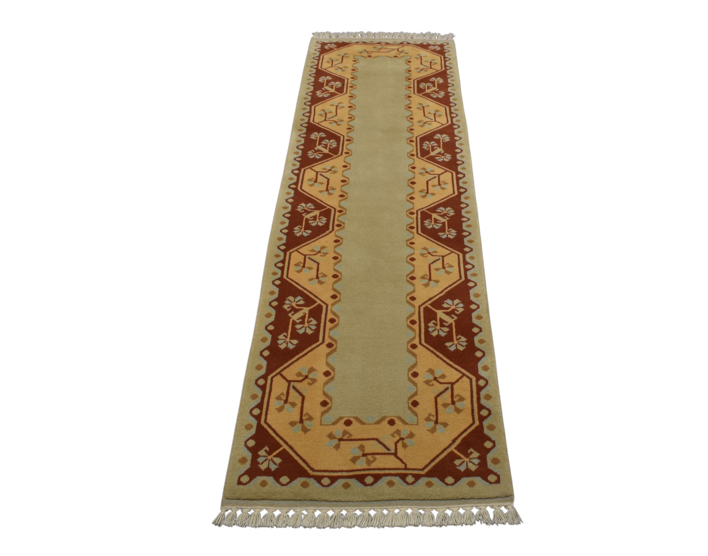 Kilim Antik El Dokuma Çiçekli Milas Yolluk Yün Halı 0631 - Yeni - Çok Renkli