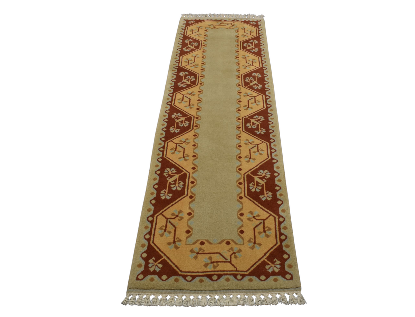 Kilim Antik El Dokuma Çiçekli Milas Yolluk Yün Halı 0631 - Yeni - Çok Renkli