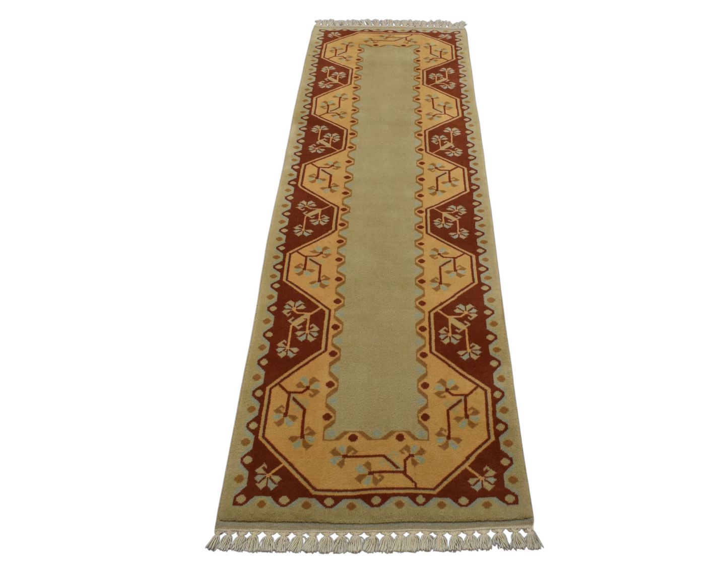 Kilim Antik El Dokuma Çiçekli Milas Yolluk Yün Halı 0631 - Yeni - Çok Renkli