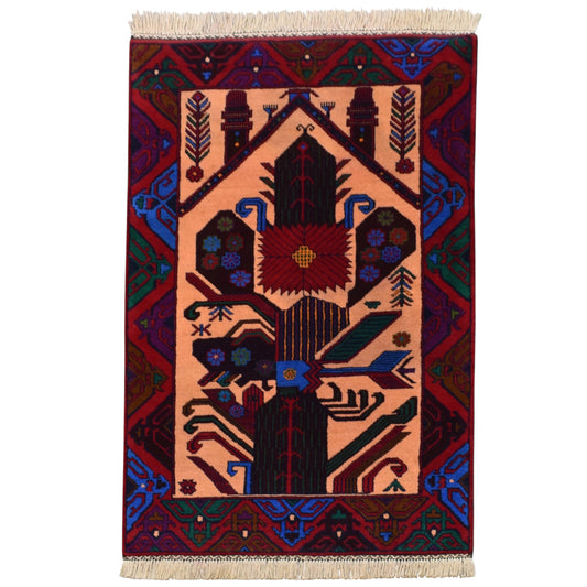 Kilim Antik El Dokuma Seccade Namazlık İran Acem Yün Halı 0633 - Yeni - Çok Renkli