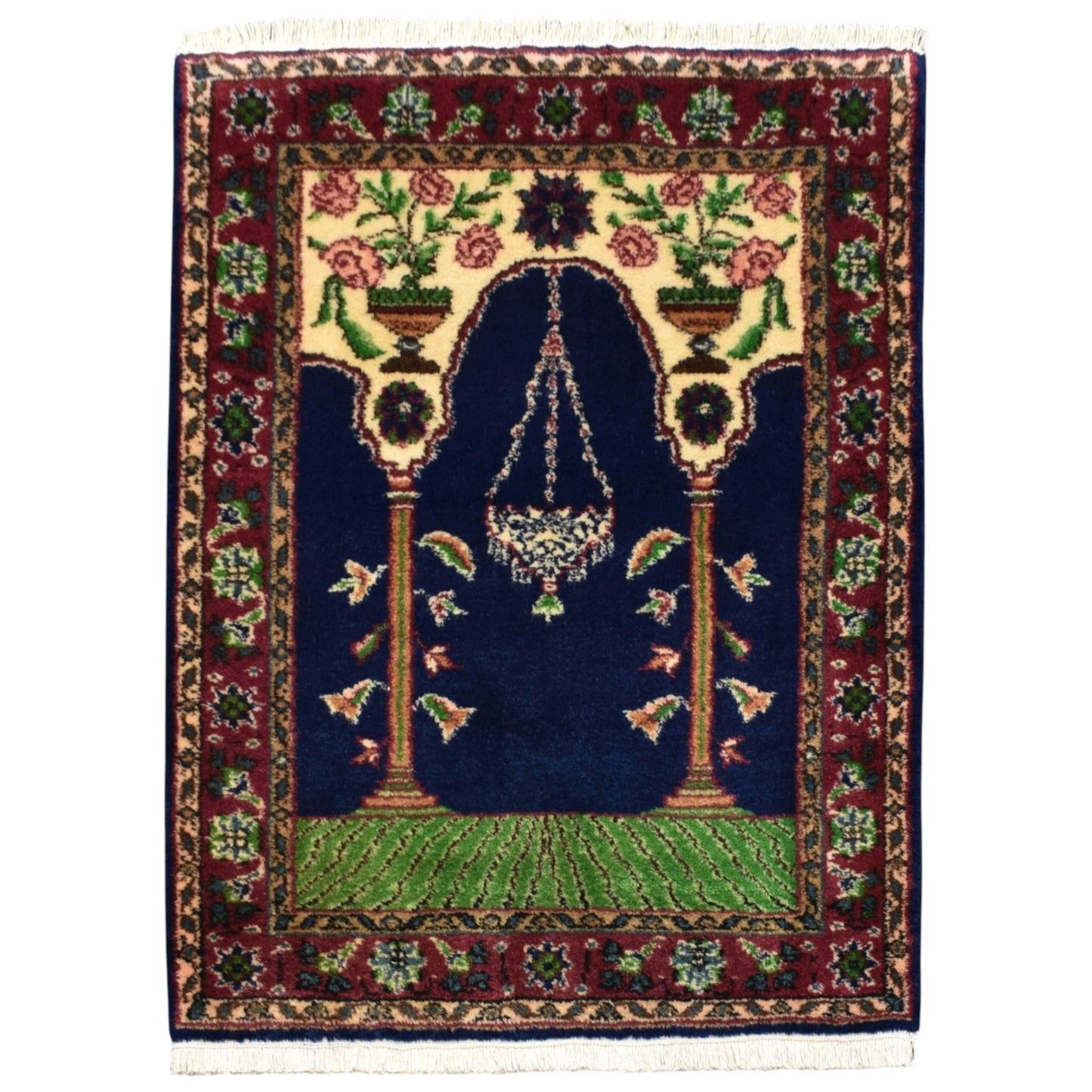 Kilim Antik El Dokuma Mihraplı Burdur Seccade Namazlık Yün Halı 0634 - Yeni - Çok Renkli