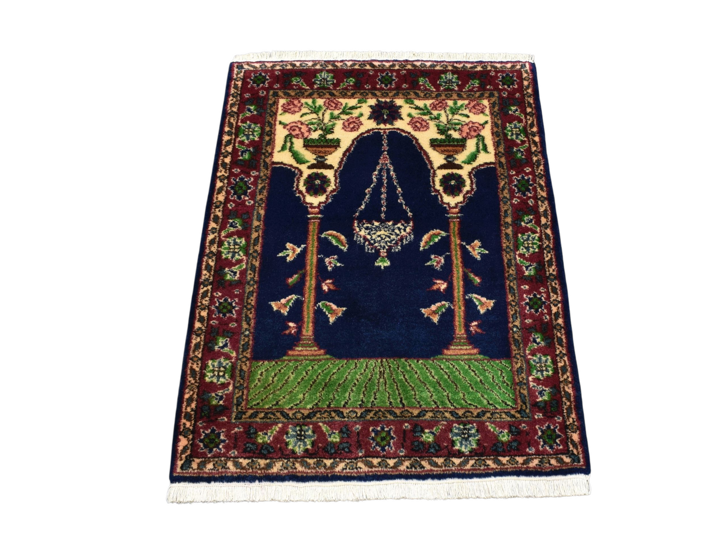 Kilim Antik El Dokuma Mihraplı Burdur Seccade Namazlık Yün Halı 0634 - Yeni - Çok Renkli