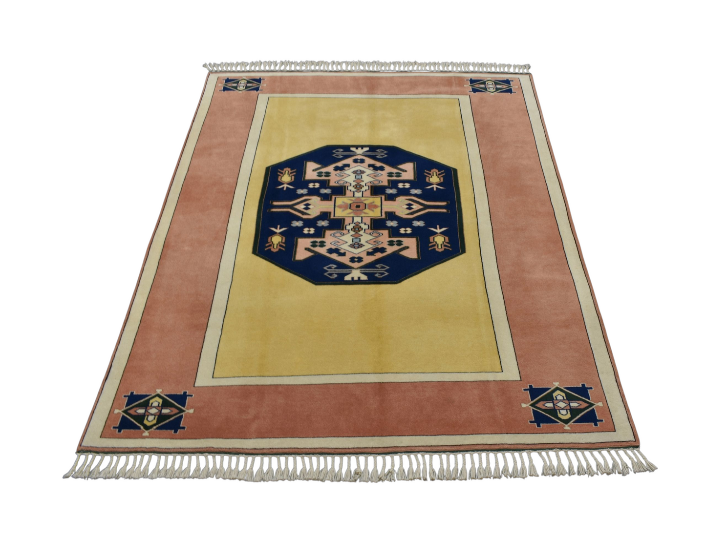 Kilim Antik El Dokuma 3m2 Balıkesir Antik Yörük Yün Salon Halısı 0637 - Yeni - Çok Renkli