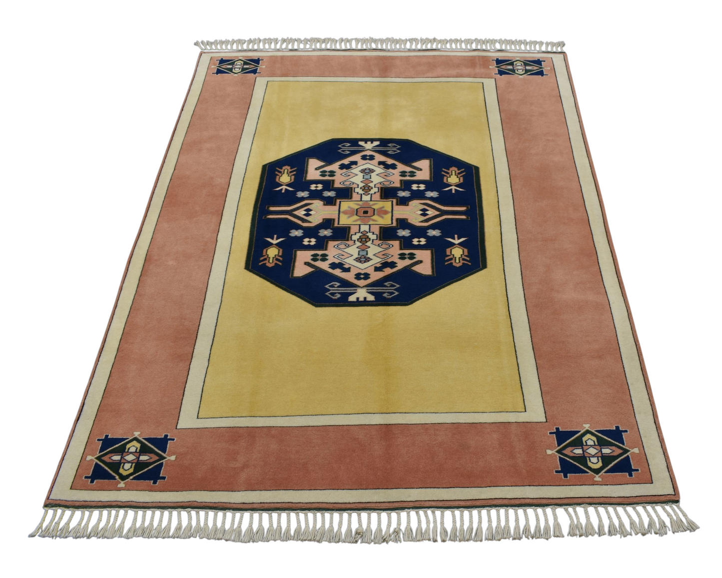 Kilim Antik El Dokuma 3m2 Balıkesir Antik Yörük Yün Salon Halısı 0637 - Yeni - Çok Renkli