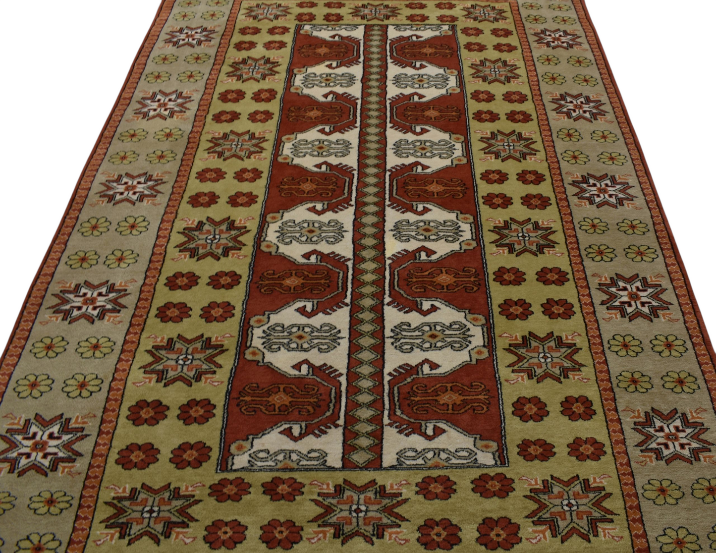 Kilim Antik 7m2 El Dokuma Çiçekli Bozalan Milas Yün Halı 0638 - Yeni - Çok Renkli