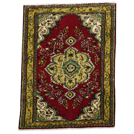 Kilim Antik El Dokuma Göbekli Dallı Çiçekli Manisa Yün Halı 0644 - Yeni - Çok Renkli