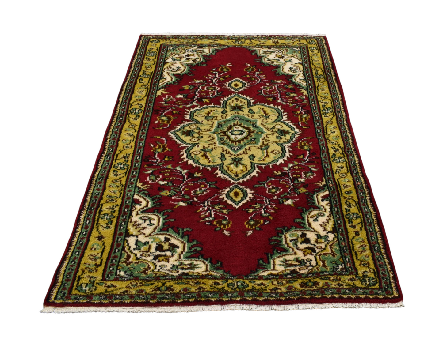 Kilim Antik El Dokuma Göbekli Dallı Çiçekli Manisa Yün Halı 0644 - Yeni - Çok Renkli