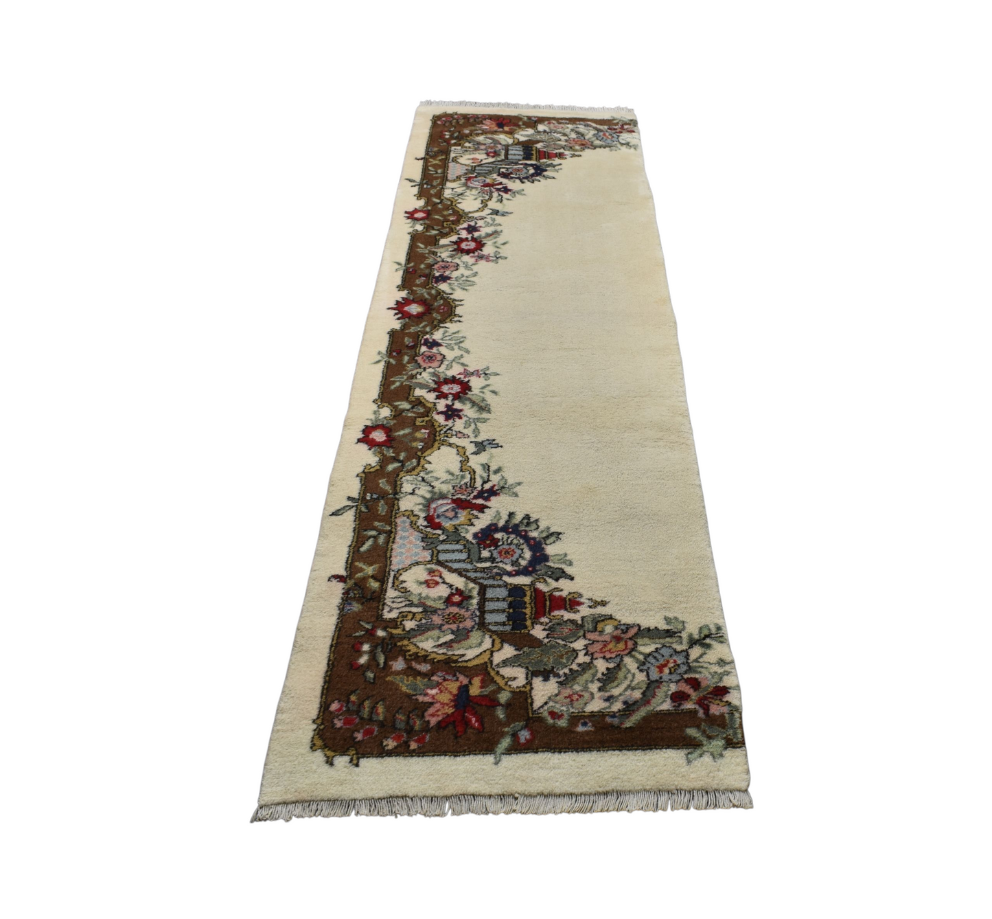 Kilim Antik El Dokuma Kumkapı Çiçekli Yolluk Yün Halı 0651 - Yeni - Çok Renkli