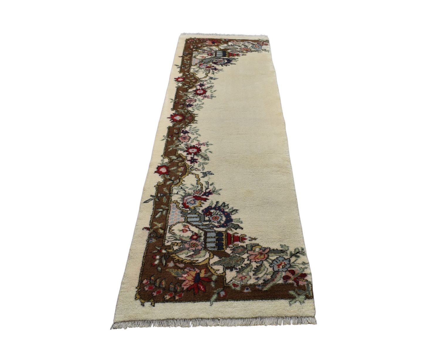 Kilim Antik El Dokuma Kumkapı Çiçekli Yolluk Yün Halı 0651 - Yeni - Çok Renkli