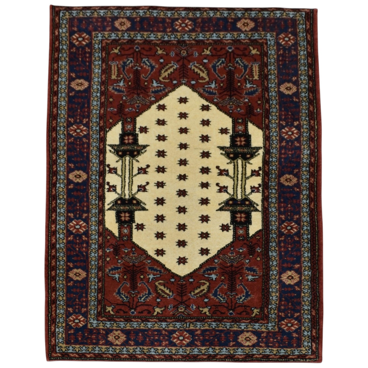 Kilim Antik El Dokuma Uşak Yün Halı 0655 - Antika - Çok Renkli