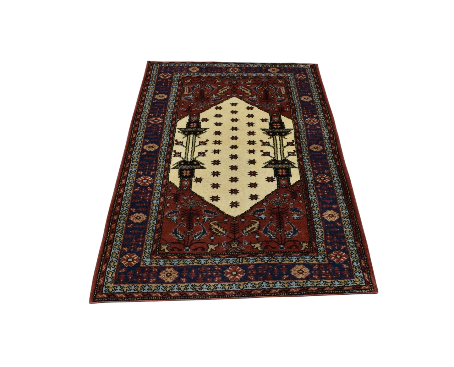 Kilim Antik El Dokuma Uşak Yün Halı 0655 - Antika - Çok Renkli