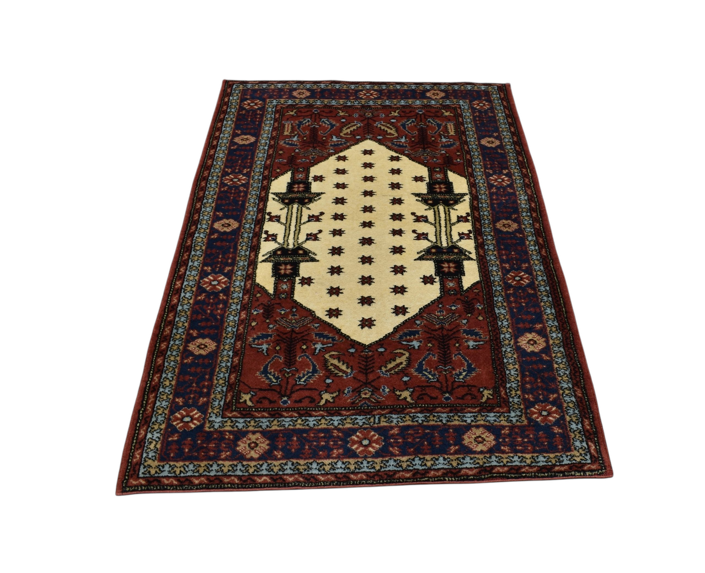 Kilim Antik El Dokuma Uşak Yün Halı 0655 - Antika - Çok Renkli
