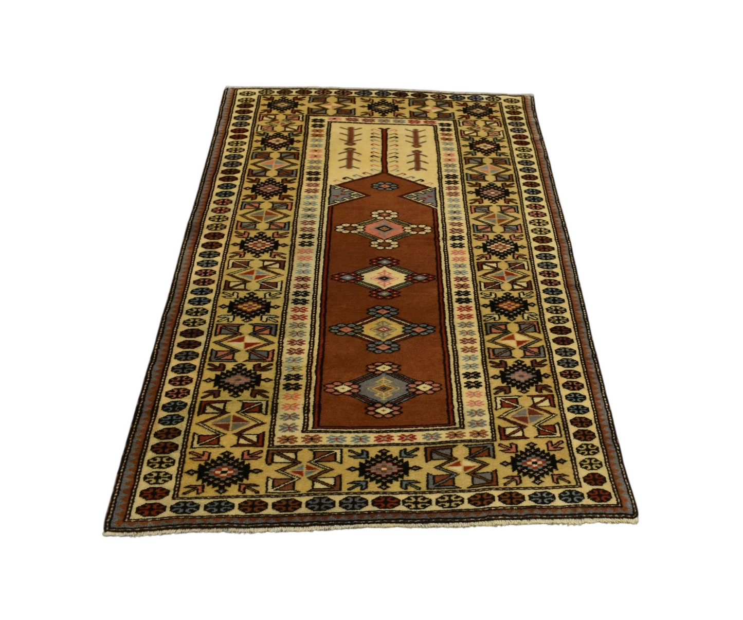 Kilim Antik El Dokuma Kirman Bozalan Milas Muğla Yün Halı 0656 - Yeni - Çok Renkli