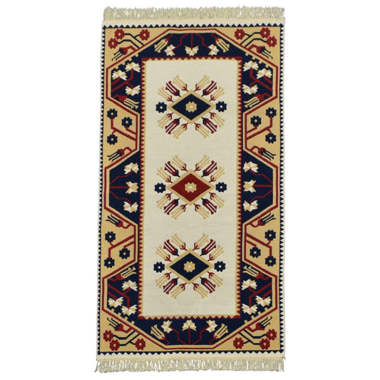 Kilim Antik Çift Yüzlü Makine Kilim 0662 - Yeni - Çok Renkli