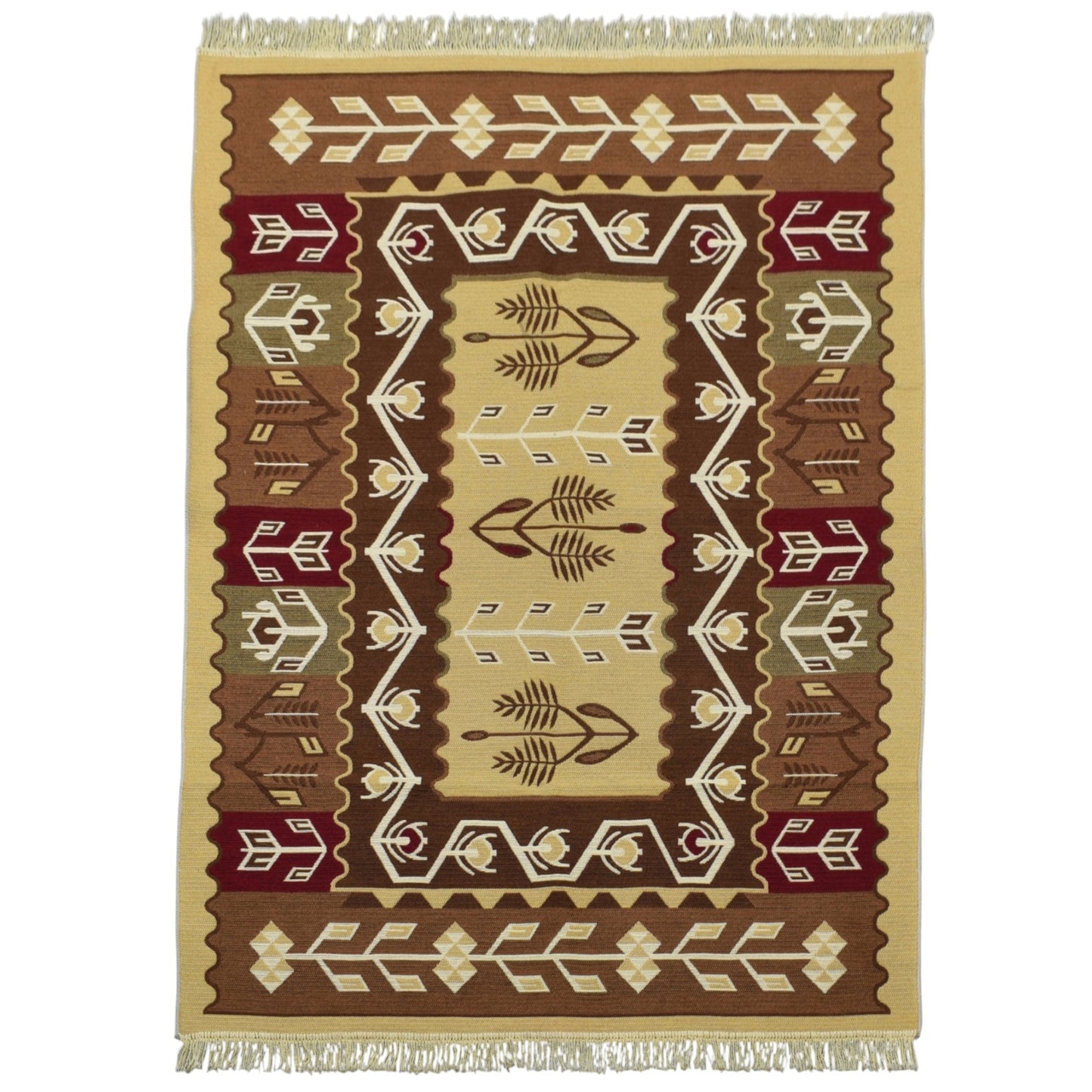 Kilim Antik Çift Yüzlü Makine Kilim 0663 - Yeni - Çok Renkli