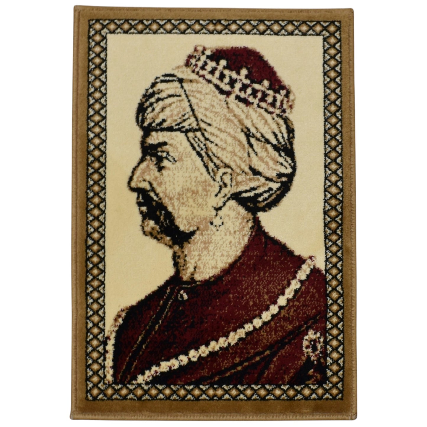 Kilim Antik Merhum Yavuz Sultan Selim Han Tasvirli Portre Duvar Halısı 0664 - Yeni - Çok Renkli