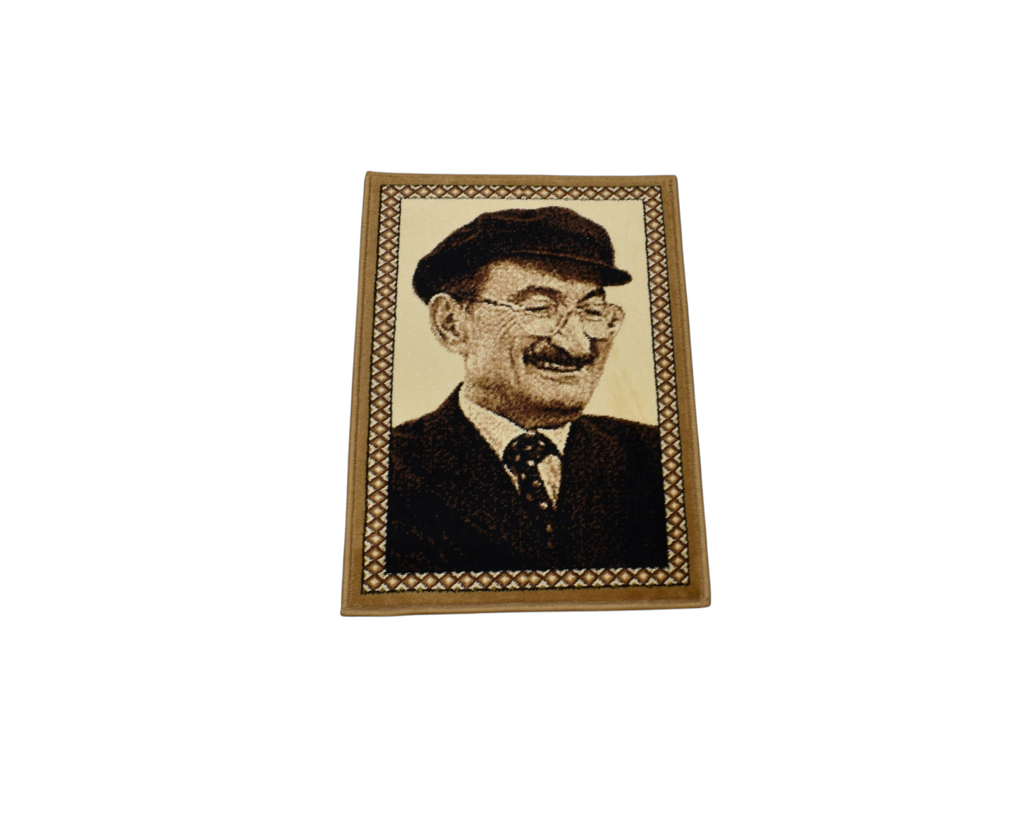 Kilim Antik Merhum Bülent Ecevit Tasvirli Portre Duvar Halısı 0666 - Yeni - Çok Renkli