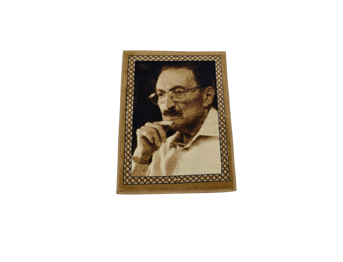 Kilim Antik Merhum Bülent Ecevit Tasvirli Portre Duvar Halısı 0667 - Yeni - Çok Renkli