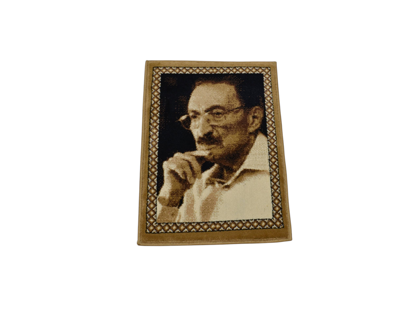 Kilim Antik Merhum Bülent Ecevit Tasvirli Portre Duvar Halısı 0667 - Yeni - Çok Renkli