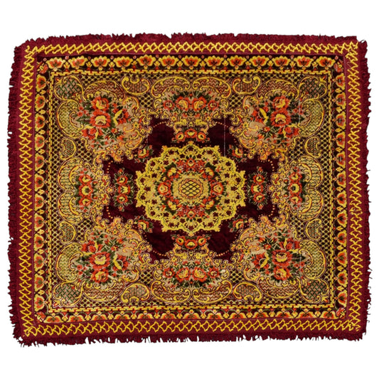 Kilim Antik Oygulu Masa Yatak Örtüsü Kare Duvar Halısı 0673 - Yeni - Çok Renkli
