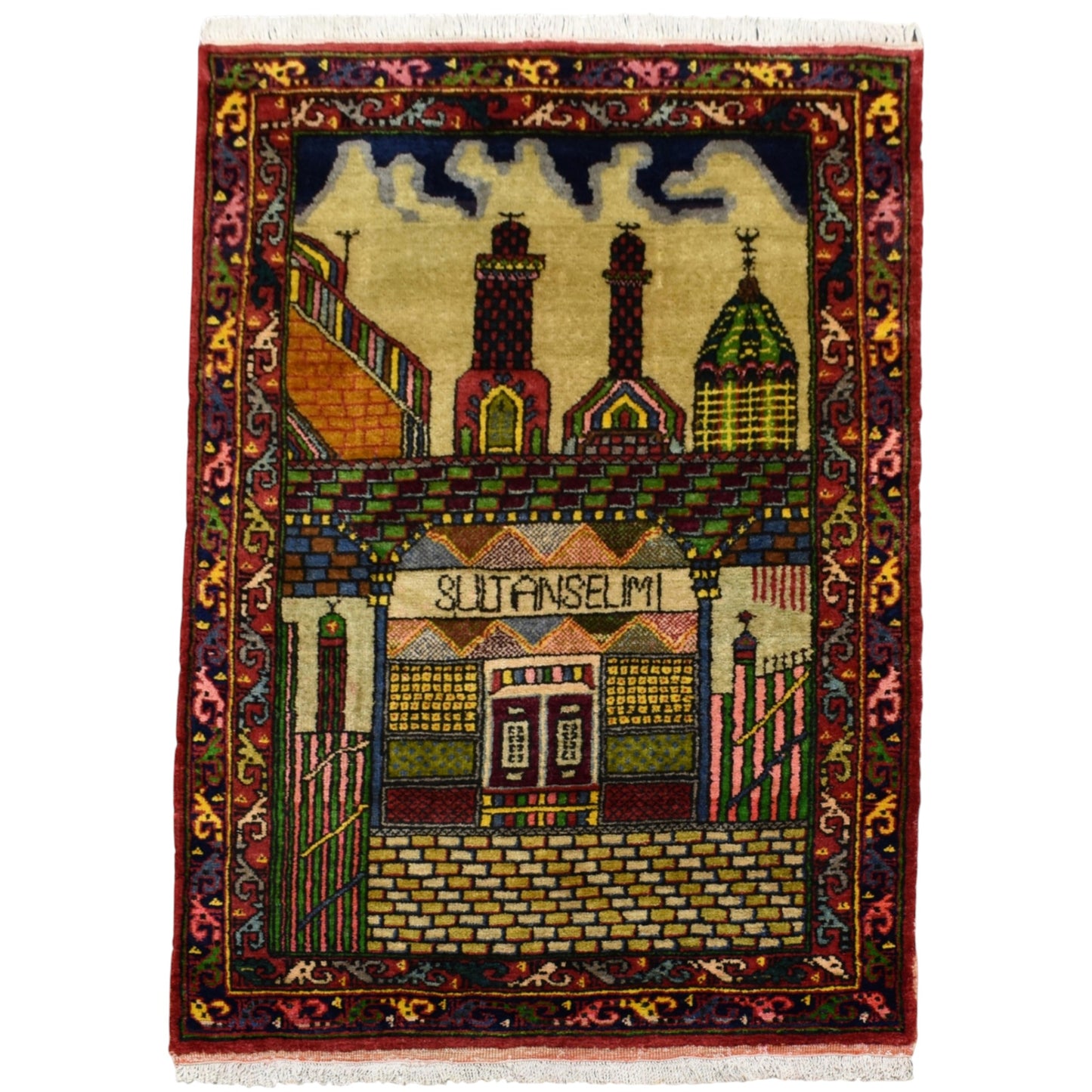 Kilim Antik El Dokuması Sultan Selim Konya Mevlana Yün Halı 0678 - Yeni - Çok Renkli