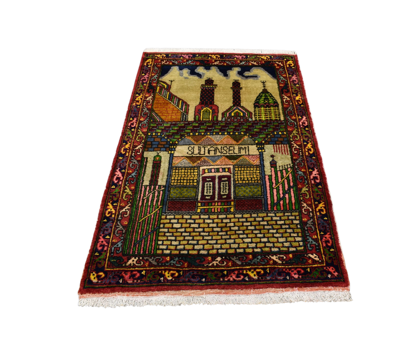 Kilim Antik El Dokuması Sultan Selim Konya Mevlana Yün Halı 0678 - Yeni - Çok Renkli