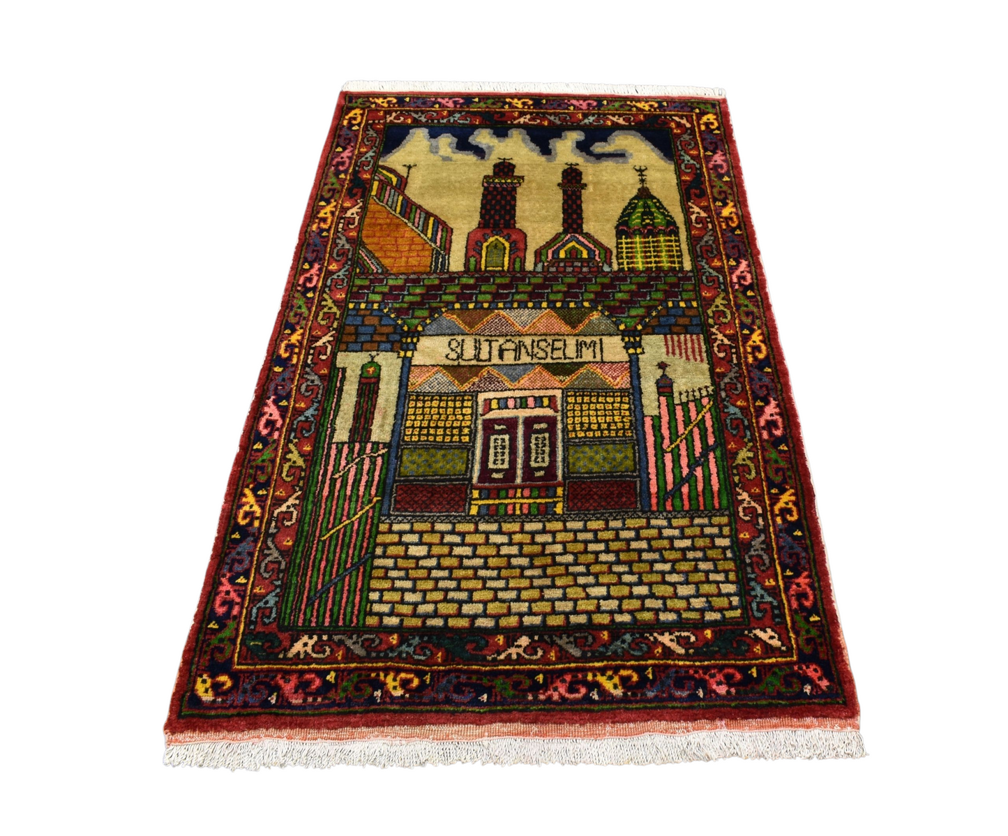 Kilim Antik El Dokuması Sultan Selim Konya Mevlana Yün Halı 0678 - Yeni - Çok Renkli