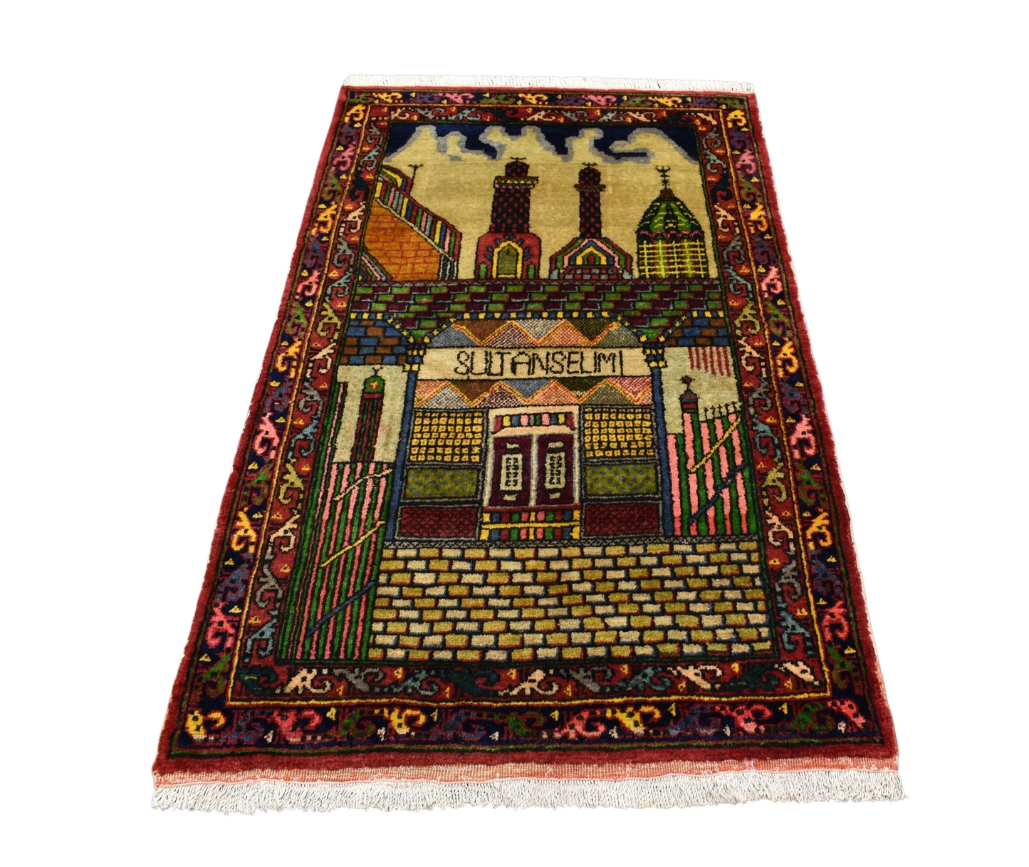Kilim Antik El Dokuması Sultan Selim Konya Mevlana Yün Halı 0678 - Yeni - Çok Renkli