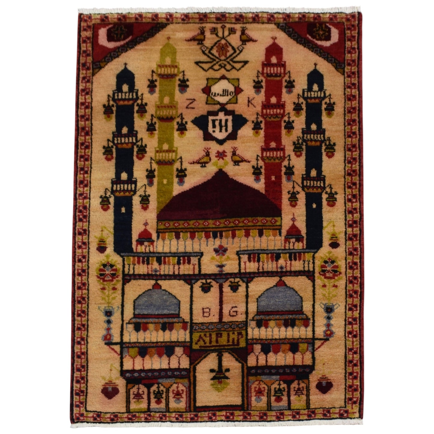 Kilim Antik El Dokuması Seccade Mihraplı Niğde Bor Fertek Yün Halı 0679 - Yeni - Çok Renkli