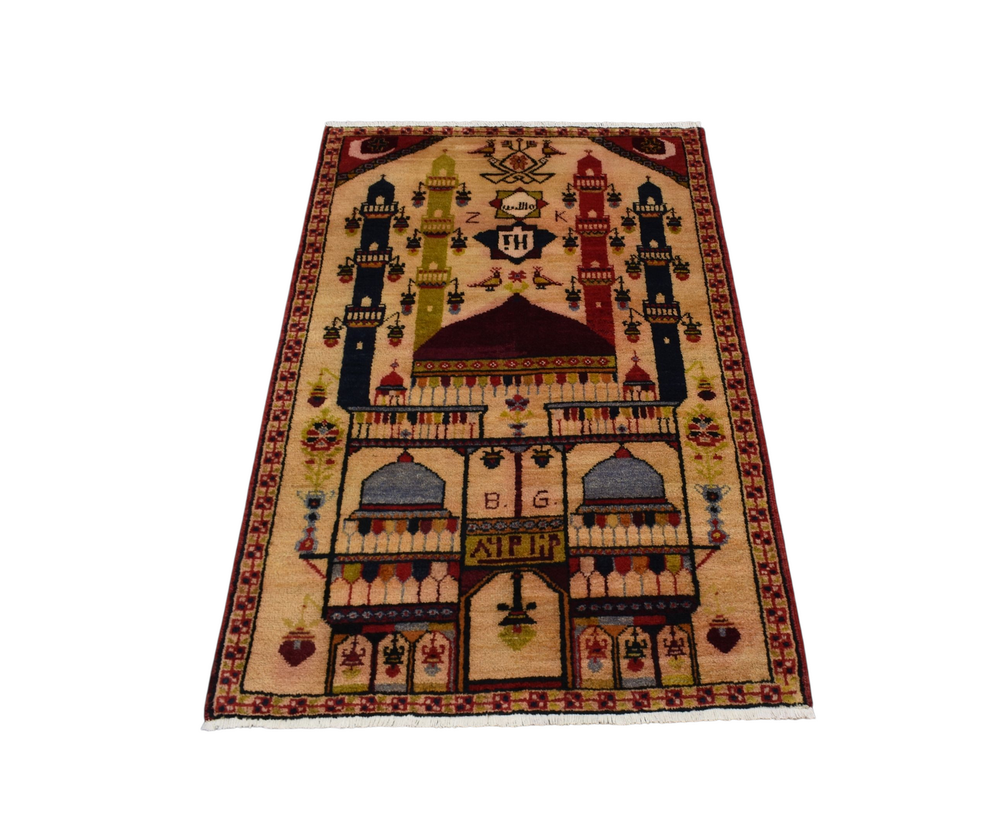 Kilim Antik El Dokuması Seccade Mihraplı Niğde Bor Fertek Yün Halı 0679 - Yeni - Çok Renkli