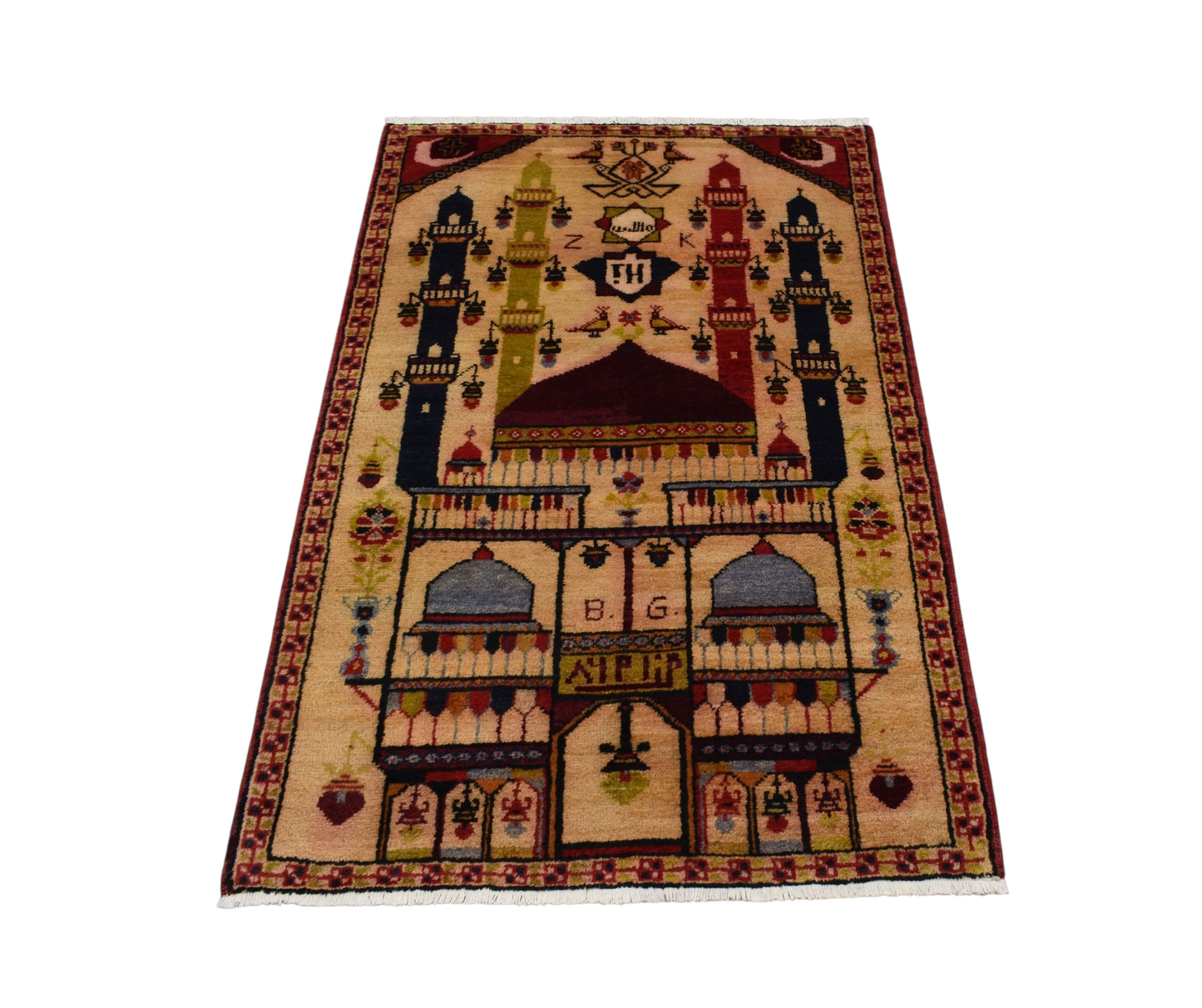 Kilim Antik El Dokuması Seccade Mihraplı Niğde Bor Fertek Yün Halı 0679 - Yeni - Çok Renkli