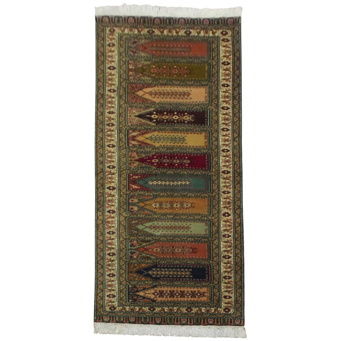 Kilim Antik El Dokuma Paftalı Kayseri Bünyan Sedir Yolluk Yün Halı 0682 - Yeni - Çok Renkli