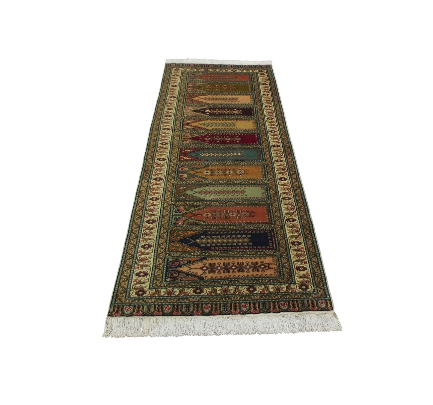 Kilim Antik El Dokuma Paftalı Kayseri Bünyan Sedir Yolluk Yün Halı 0682 - Yeni - Çok Renkli