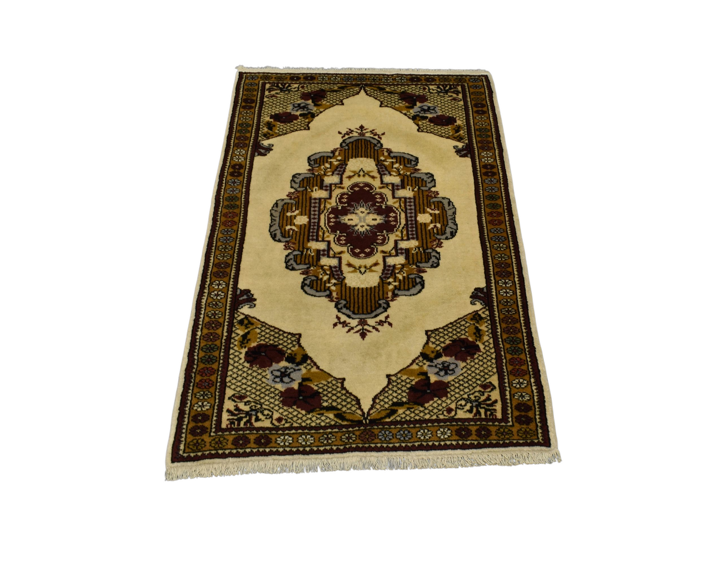 Kilim Antik El Dokuma Karacahisar Milas Muğla Yün Halı 0686 - Antika - Çok Renkli
