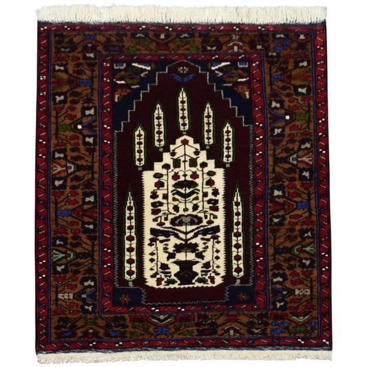 Kilim Antik El Dokuma Namazlık Seccade Kaldırım Yörükleri Yün Halı 0689 - Yeni - Çok Renkli
