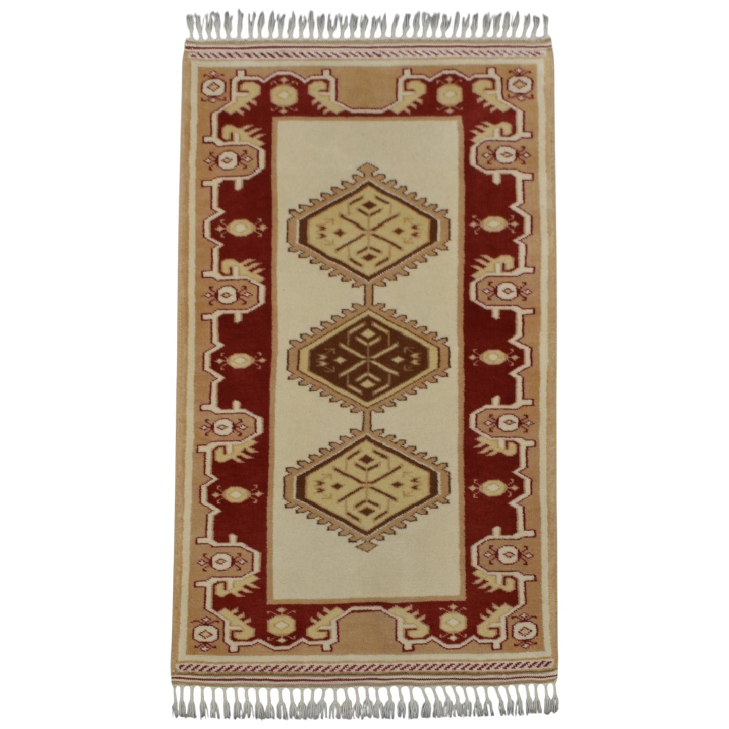 Kilim Antik El Dokuma Gemi Suyu Milas Yün Halı 0694 - Yeni - Çok Renkli